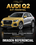 Audi Q2 — Kit frontal PPF LEBEL. Imagen referencial; ajuste a confirmar. Sin vidrios ni plásticos porosos.
