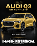 Audi Q3 — Kit completo PPF LEBEL. Imagen referencial; ajuste a confirmar. Sin vidrios ni plásticos porosos.