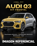 Audi Q3 — Kit frontal PPF LEBEL. Imagen referencial; ajuste a confirmar. Sin vidrios ni plásticos porosos.