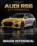 Audi RS6 — Kit frontal PPF LEBEL. Imagen referencial; ajuste a confirmar. Sin vidrios ni plásticos porosos.