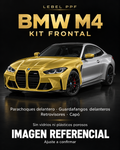 BMW M4 — Kit frontal PPF LEBEL. Imagen referencial; ajuste a confirmar. Sin vidrios ni plásticos porosos.