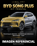 BYD Song Plus — Kit frontal PPF LEBEL. Imagen referencial; ajuste a confirmar. Sin vidrios ni plásticos porosos.