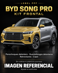 BYD Song Pro — Kit frontal PPF LEBEL. Imagen referencial; ajuste a confirmar. Sin vidrios ni plásticos porosos.