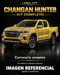 Changan Hunter — Kit completo PPF LEBEL. Imagen referencial; ajuste a confirmar. Sin vidrios ni plásticos porosos.