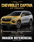 Chevrolet Captiva — Kit frontal PPF LEBEL. Imagen referencial; ajuste a confirmar. Sin vidrios ni plásticos porosos.