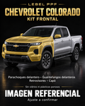 Chevrolet Colorado — Kit frontal PPF LEBEL. Imagen referencial; ajuste a confirmar. Sin vidrios ni plásticos porosos.