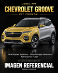 Chevrolet Groove — Kit frontal PPF LEBEL. Imagen referencial; ajuste a confirmar. Sin vidrios ni plásticos porosos.