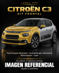 Citroën C3 — Kit frontal PPF LEBEL. Imagen referencial; ajuste a confirmar. Sin vidrios ni plásticos porosos.