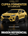 Cupra Formentor — Kit completo PPF LEBEL. Imagen referencial; ajuste a confirmar. Sin vidrios ni plásticos porosos.