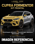 Cupra Formentor — Kit frontal PPF LEBEL. Imagen referencial; ajuste a confirmar. Sin vidrios ni plásticos porosos.