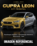 Cupra Leon — Kit frontal PPF LEBEL. Imagen referencial; ajuste a confirmar. Sin vidrios ni plásticos porosos.