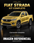 Fiat Strada — Kit completo PPF LEBEL. Imagen referencial; ajuste a confirmar. Sin vidrios ni plásticos porosos.