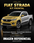 Fiat Strada — Kit frontal PPF LEBEL. Imagen referencial; ajuste a confirmar. Sin vidrios ni plásticos porosos.