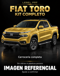 Fiat Toro — Kit completo PPF LEBEL. Imagen referencial; ajuste a confirmar. Sin vidrios ni plásticos porosos.