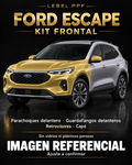 Ford Escape — Kit frontal PPF LEBEL. Imagen referencial; ajuste a confirmar. Sin vidrios ni plásticos porosos.
