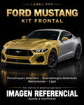 Ford Mustang — Kit frontal PPF LEBEL. Imagen referencial; ajuste a confirmar. Sin vidrios ni plásticos porosos.