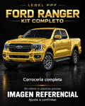 Ford Ranger — Kit completo PPF LEBEL. Imagen referencial; ajuste a confirmar. Sin vidrios ni plásticos porosos.
