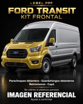Ford Transit — Kit frontal PPF LEBEL. Imagen referencial; ajuste a confirmar. Sin vidrios ni plásticos porosos.