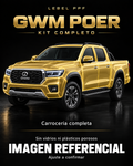 GWM Poer — Kit completo PPF LEBEL. Imagen referencial; ajuste a confirmar. Sin vidrios ni plásticos porosos.