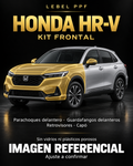 Honda HR-V — Kit frontal PPF LEBEL. Imagen referencial; ajuste a confirmar. Sin vidrios ni plásticos porosos.