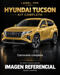 Hyundai Tucson — Kit completo PPF LEBEL. Imagen referencial; ajuste a confirmar. Sin vidrios ni plásticos porosos.