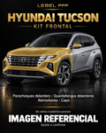 Hyundai Tucson — Kit frontal PPF LEBEL. Imagen referencial; ajuste a confirmar. Sin vidrios ni plásticos porosos.