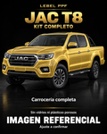 JAC T8 — Kit completo PPF LEBEL. Imagen referencial; ajuste a confirmar. Sin vidrios ni plásticos porosos.