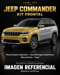 Jeep Commander — Kit frontal PPF LEBEL. Imagen referencial; ajuste a confirmar. Sin vidrios ni plásticos porosos.