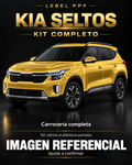 Kia Seltos — Kit completo PPF LEBEL. Imagen referencial; ajuste a confirmar. Sin vidrios ni plásticos porosos.