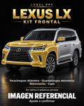 Lexus LX — Kit frontal PPF LEBEL. Imagen referencial; ajuste a confirmar. Sin vidrios ni plásticos porosos.