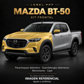 Mazda BT-50 — Kit frontal PPF LEBEL. Imagen referencial; ajuste a confirmar. Sin vidrios ni plásticos porosos.
