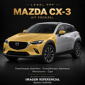 Mazda CX-3 — Kit frontal PPF LEBEL. Imagen referencial; ajuste a confirmar. Sin vidrios ni plásticos porosos.