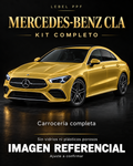 Mercedes-Benz CLA — Kit completo PPF LEBEL. Imagen referencial; ajuste a confirmar. Sin vidrios ni plásticos porosos.