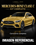 Mercedes-Benz Clase C — Kit completo PPF LEBEL. Imagen referencial; ajuste a confirmar. Sin vidrios ni plásticos porosos.