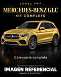 Mercedes-Benz GLC — Kit completo PPF LEBEL. Imagen referencial; ajuste a confirmar. Sin vidrios ni plásticos porosos.