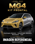 MG MG4 — Kit frontal PPF LEBEL. Imagen referencial; ajuste a confirmar. Sin vidrios ni plásticos porosos.