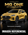 MG One — Kit completo PPF LEBEL. Imagen referencial; ajuste a confirmar. Sin vidrios ni plásticos porosos.