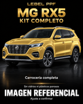 MG RX5 — Kit completo PPF LEBEL. Imagen referencial; ajuste a confirmar. Sin vidrios ni plásticos porosos.