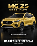 MG ZS — Kit completo PPF LEBEL. Imagen referencial; ajuste a confirmar. Sin vidrios ni plásticos porosos.
