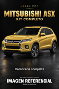 Mitsubishi ASX — Kit completo PPF LEBEL. Imagen referencial; ajuste a confirmar. Sin vidrios ni plásticos porosos.