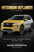 Mitsubishi Outlander — Kit frontal PPF LEBEL. Imagen referencial; ajuste a confirmar. Sin vidrios ni plásticos porosos.