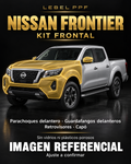 Nissan Frontier — Kit frontal PPF LEBEL. Imagen referencial; ajuste a confirmar. Sin vidrios ni plásticos porosos.