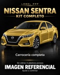 Nissan Sentra — Kit completo PPF LEBEL. Imagen referencial; ajuste a confirmar. Sin vidrios ni plásticos porosos.