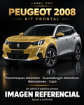 Peugeot 2008 — Kit frontal PPF LEBEL. Imagen referencial; ajuste a confirmar. Sin vidrios ni plásticos porosos.