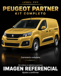 Peugeot Partner — Kit completo PPF LEBEL. Imagen referencial; ajuste a confirmar. Sin vidrios ni plásticos porosos.