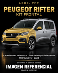 Peugeot Rifter — Kit frontal PPF LEBEL. Imagen referencial; ajuste a confirmar. Sin vidrios ni plásticos porosos.