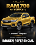 RAM 700 — Kit completo PPF LEBEL. Imagen referencial; ajuste a confirmar. Sin vidrios ni plásticos porosos.