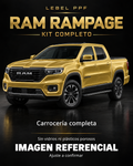 RAM Rampage — Kit completo PPF LEBEL. Imagen referencial; ajuste a confirmar. Sin vidrios ni plásticos porosos.