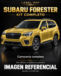 Subaru Forester — Kit completo PPF LEBEL. Imagen referencial; ajuste a confirmar. Sin vidrios ni plásticos porosos.