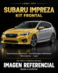 Subaru Impreza — Kit frontal PPF LEBEL. Imagen referencial; ajuste a confirmar. Sin vidrios ni plásticos porosos.